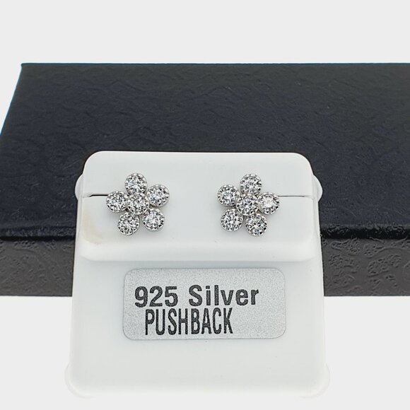 "925 sterling silver luxury CZ earrings for women/girls, Best for RJUS2232 - Picture 5 of 11